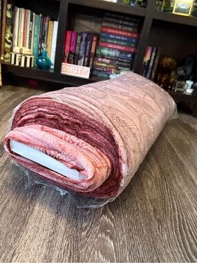 NEW, UNUSED bolt of Nordic plush pink fabric